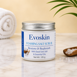 Foaming Salt Scrub with Dead Sea Salt & Essential Oils | Face & Body Scrub | Deep Exfoliation for Smooth, Glowing Skin | Hydrating & Smoothing Formula | 100g