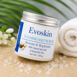 Foaming Salt Scrub with Dead Sea Salt & Essential Oils | Face & Body Scrub | Deep Exfoliation for Smooth, Glowing Skin | Hydrating & Smoothing Formula | 100g